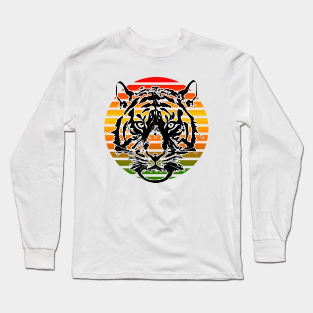 Tiger wild animal Long Sleeve T-Shirt by Kingluigi